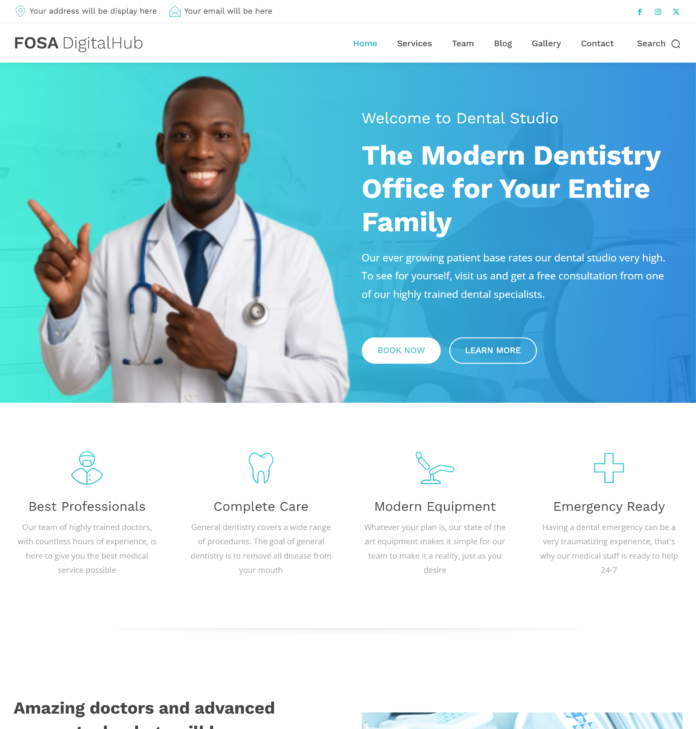 densistry website FOSadigitalHub